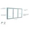 Ghent Enclosed Whiteboard, 3 Door, Procelain, Magnetic, 4 ft H x 6 ft W PA34872M-M1 - alternate 2